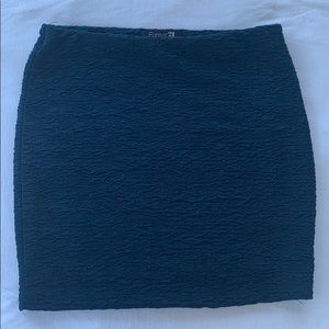 Forever 21 Blue Mini Bodycon Skirt